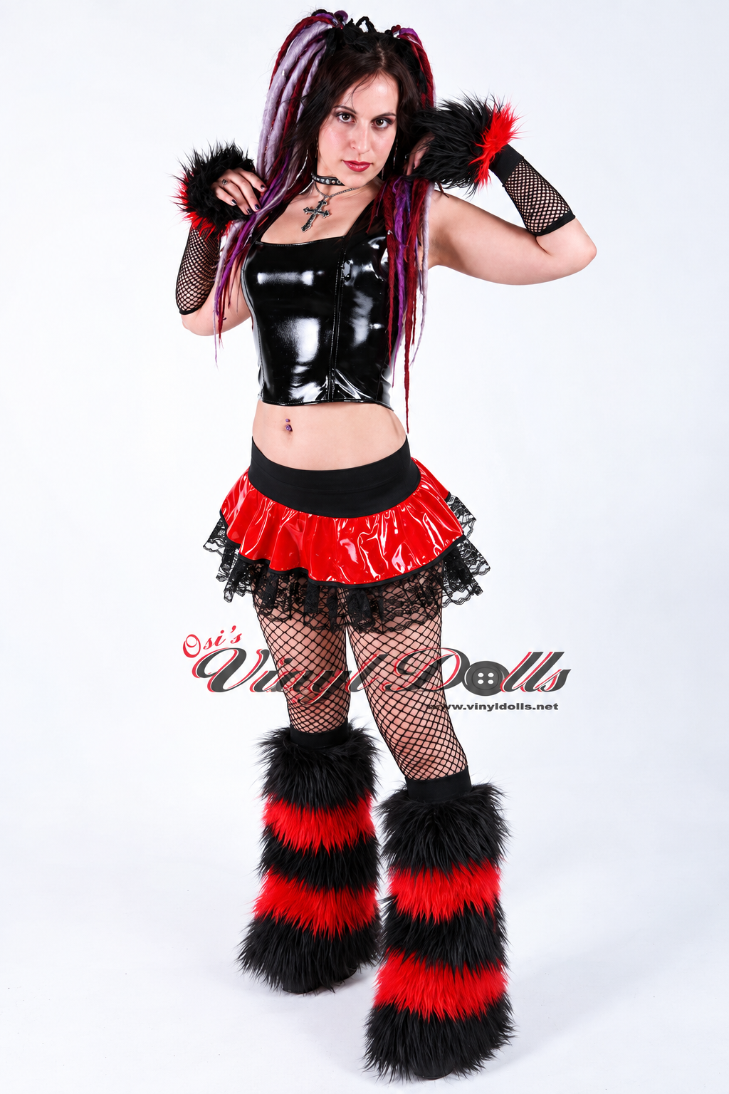 Striped Black Red Fluffies