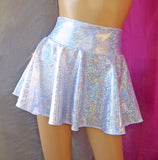 Shattered Glass Holographic Skater Skirt