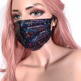 Black Holographic Face Mask