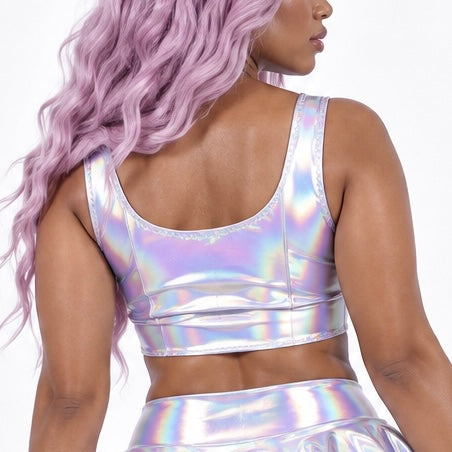 Silver Holographic Top