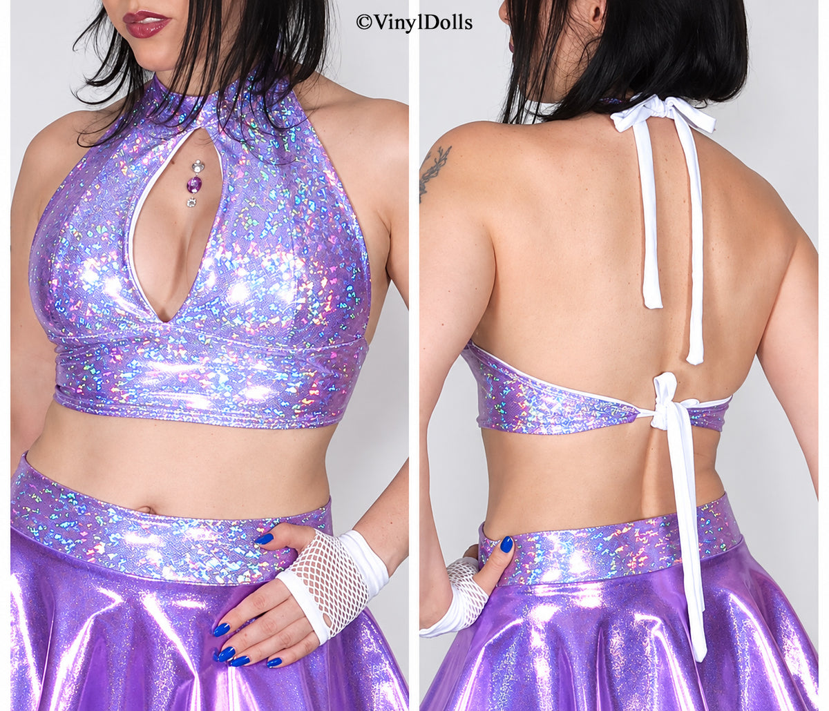 Sparkling Lilac Purple Keyhole Set