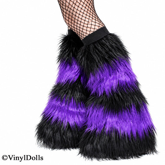 Striped Black Purple Fluffies