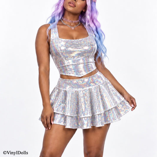 Sparkle White Silver Set