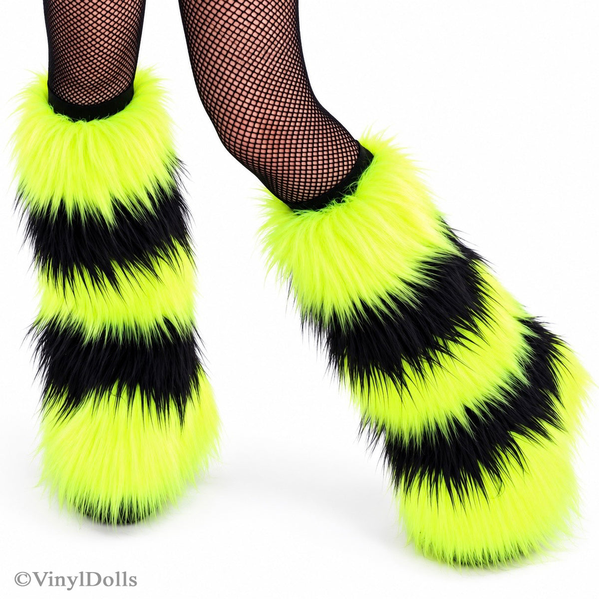 Striped Neon Yellow Black Fluffies