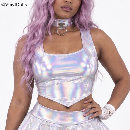 Silver Holographic Top