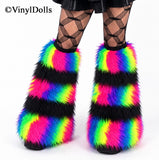 Striped Rainbow Black Fluffies