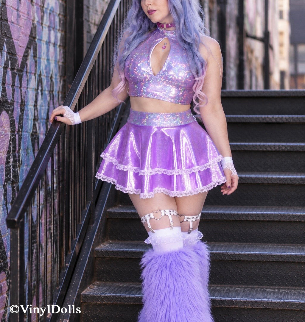 Sparkling Lilac Purple Keyhole Set