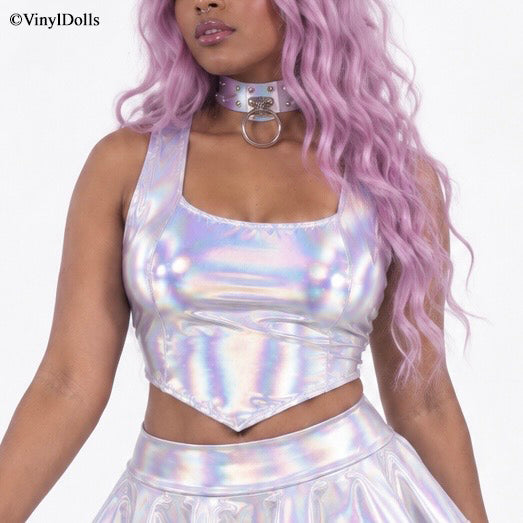 Silver Holographic Top