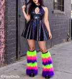 Striped Lime Hot Pink Purple Fluffies