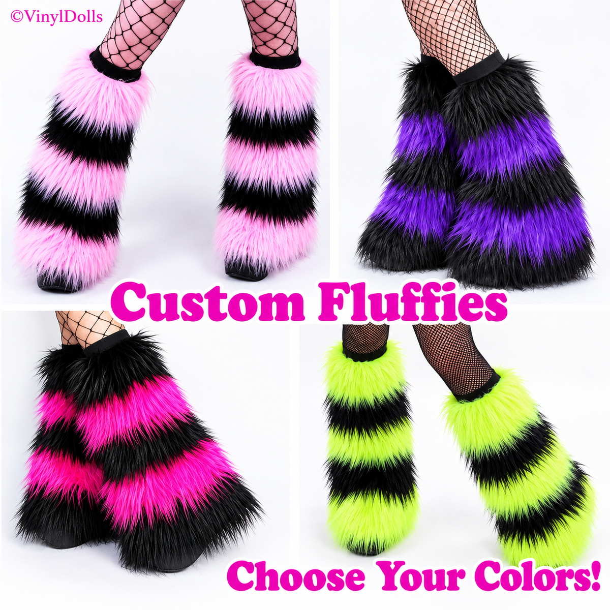 Custom Striped Fluffies - Choose Your Own Colors