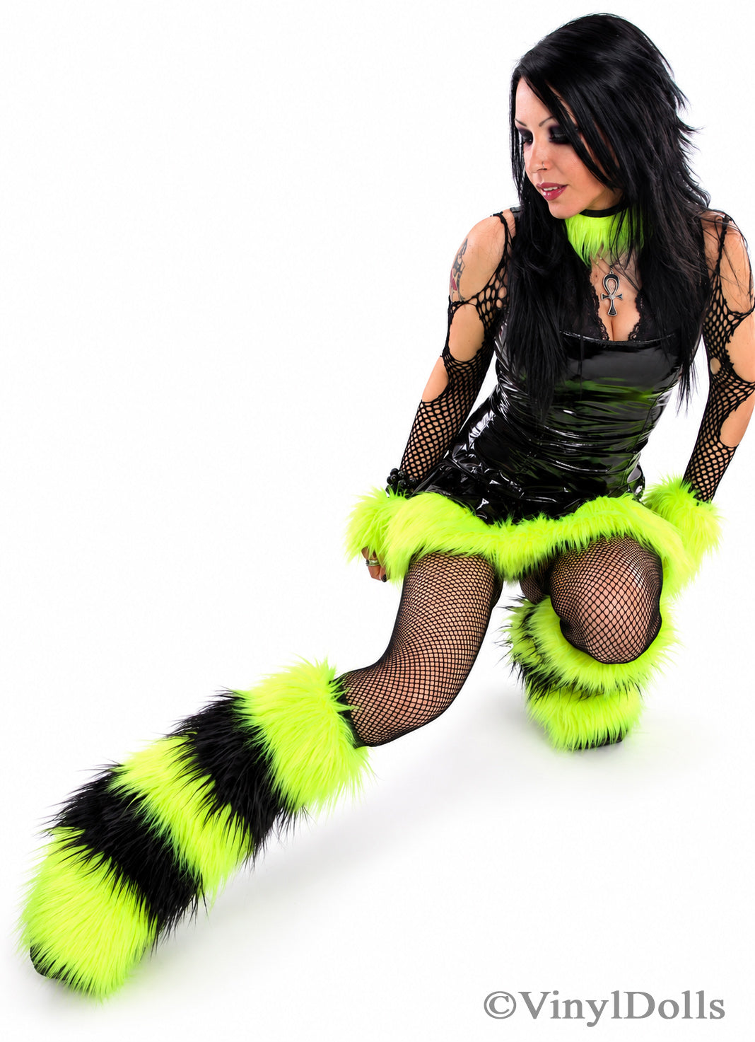 Striped Neon Yellow Black Fluffies