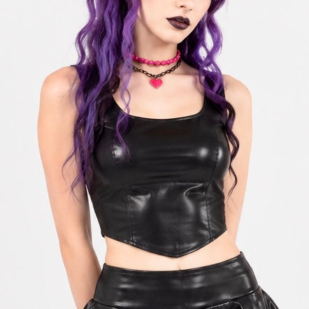 Shiny Black Top