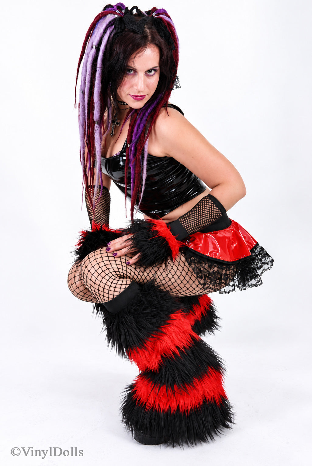 Striped Black Red Fluffies