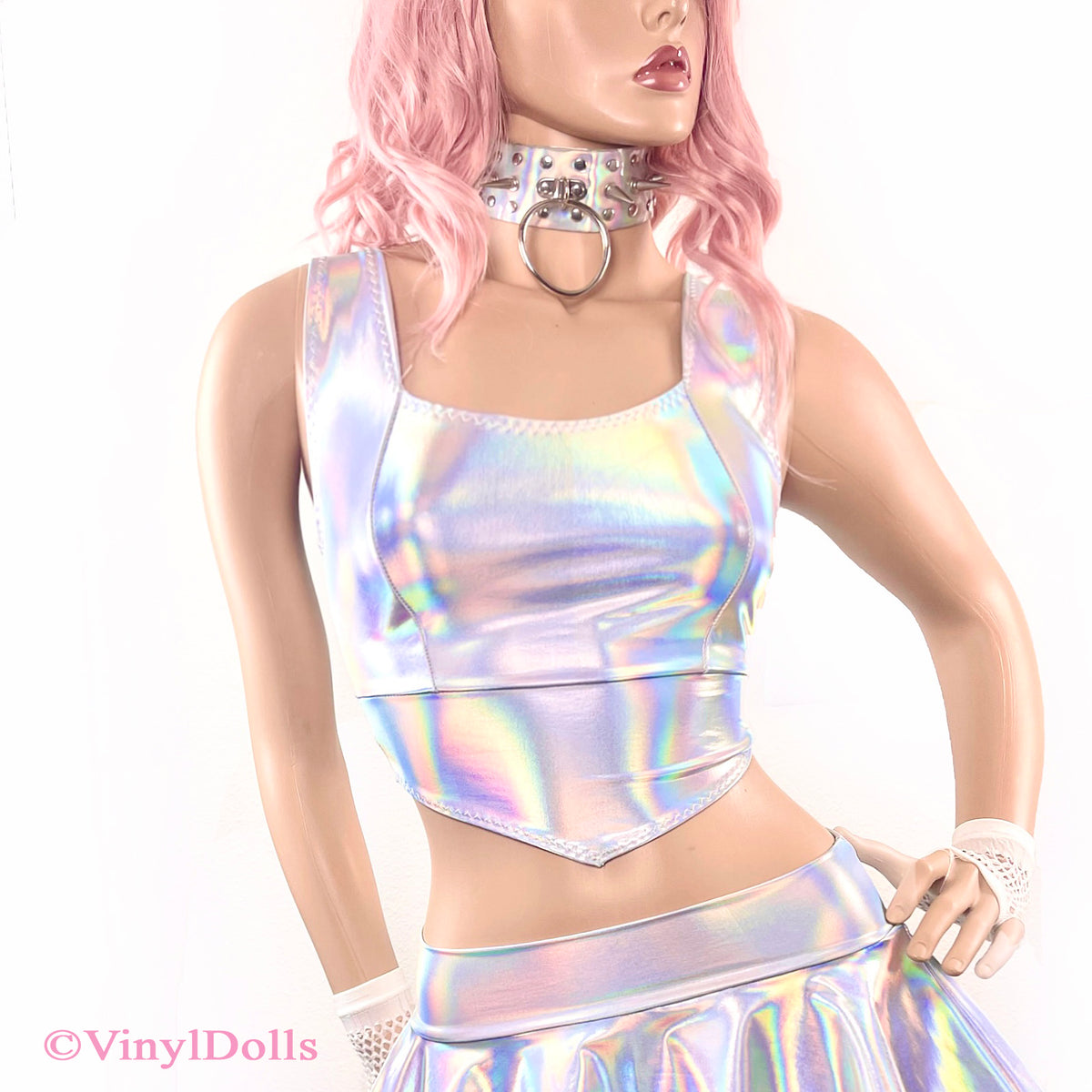 Silver Holographic Top