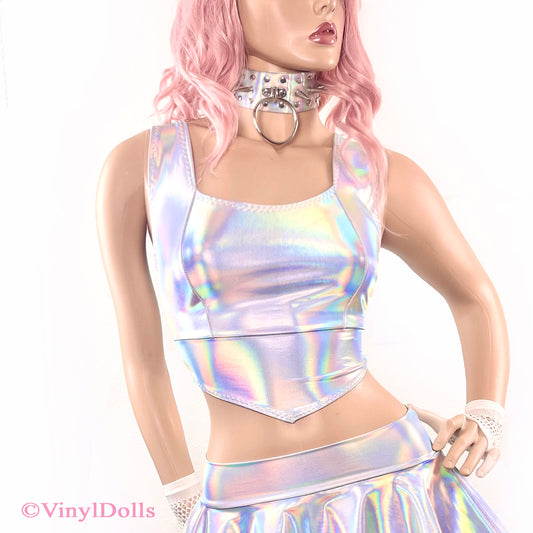 Silver Holographic Top