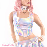 Silver Holographic Top