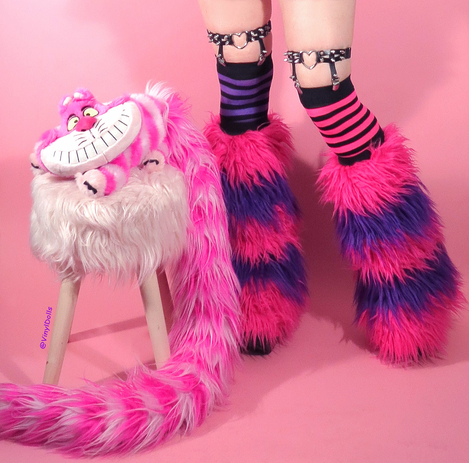 Cheshire Cat Set - Top, Skirt, Fluffies – VinylDolls