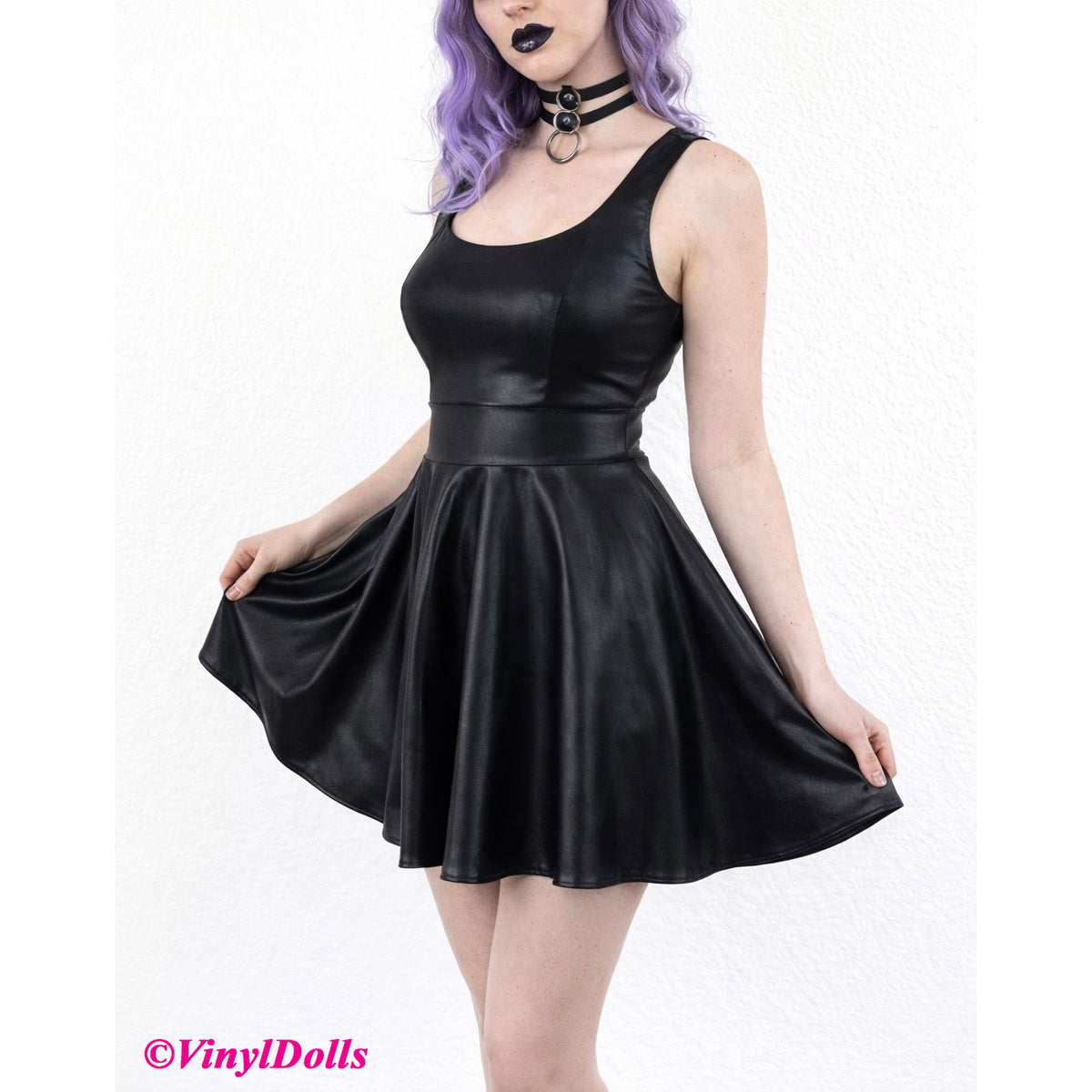 Shiny Black Dress