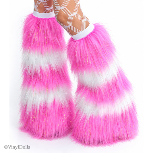Candy Pink White Fluffies