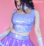 Lilac Hologram Top