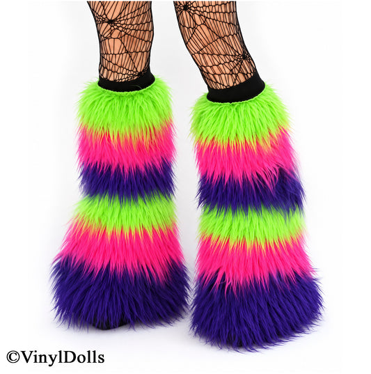 Striped Lime Hot Pink Purple Fluffies