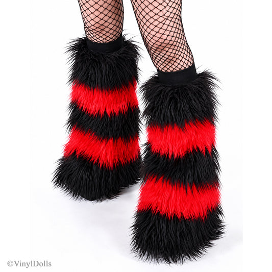 Striped Black Red Fluffies