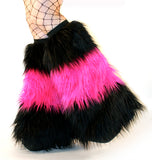 Black Hot Pink Fluffies