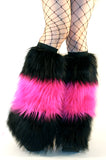 Black Hot Pink Fluffies