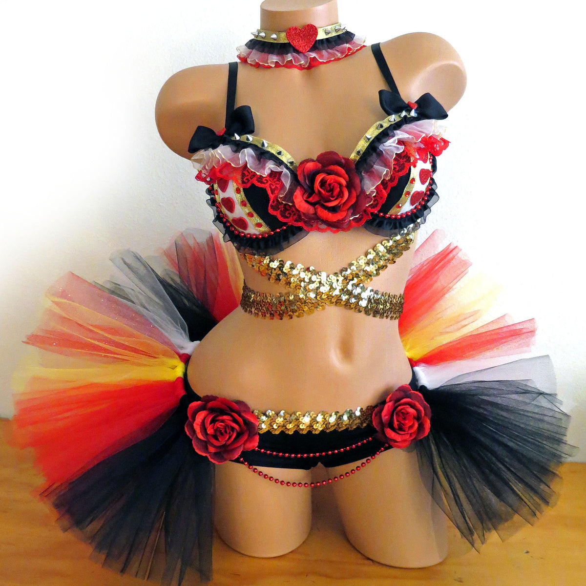 Queen of Hearts Rave Outfit