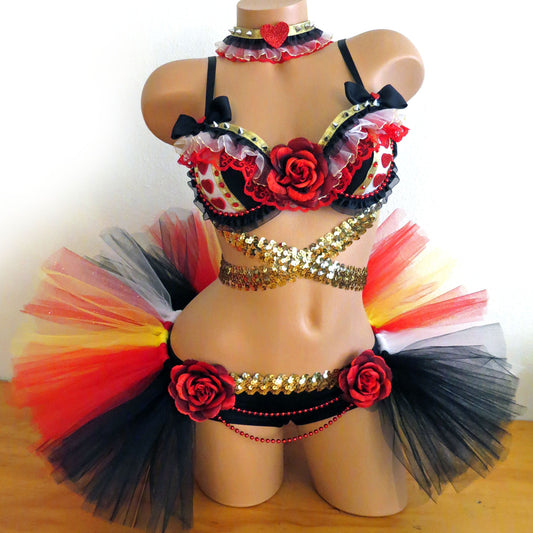 Queen of Hearts Rave Outfit