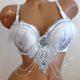Furry Winter Wonderland Rave Bra