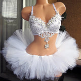 Silver White Wonderland Rave Outfit