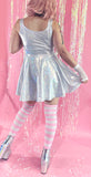White Sparkle Skater Dress