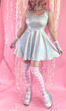 White Sparkle Skater Dress