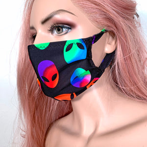 Multi Color Aliens Face Mask