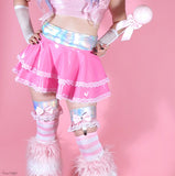 Bubble Gum Pink Vinyl Skirt