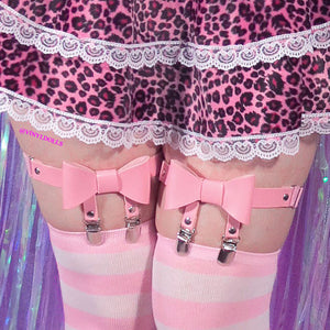 Pink Bow Garters