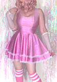 Pink Sparkling Skater Dress