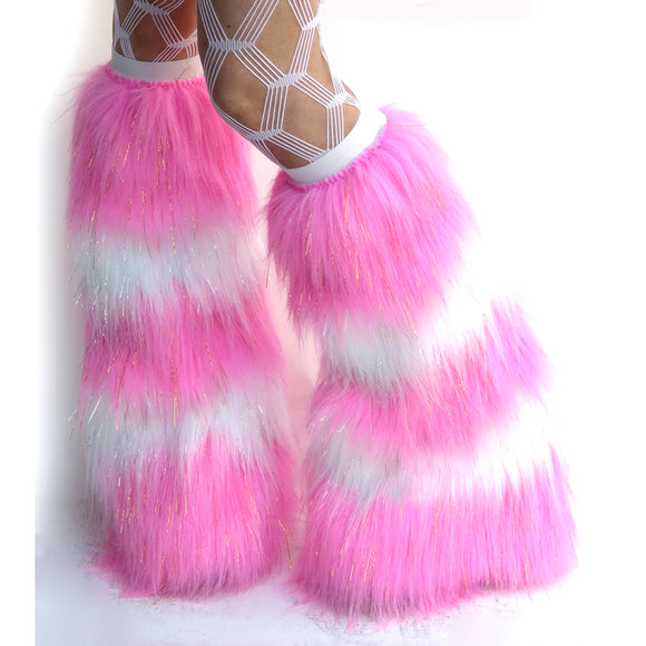 Candy Pink White Fluffies