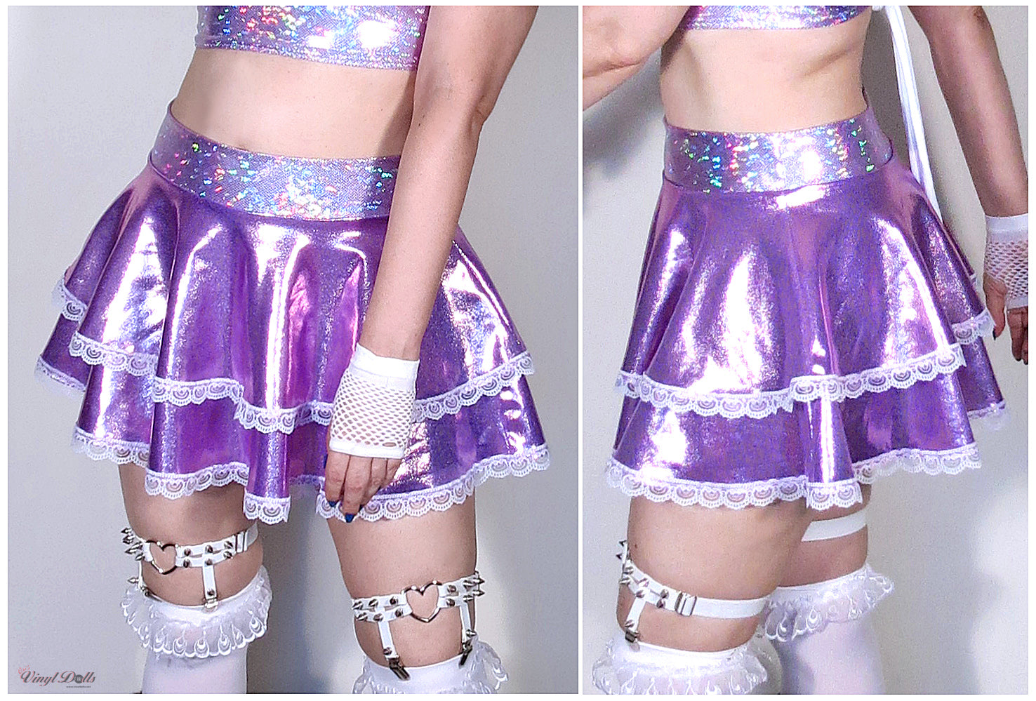 Vinyl lilac skirt new arrivals