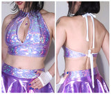 Iridescent Lilac Halter Top