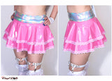 Bubble Gum Pink Vinyl Skirt