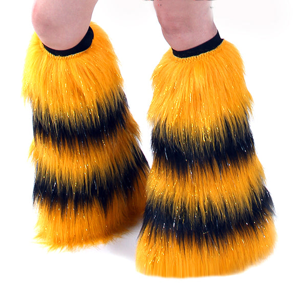 Striped Sparkle Yellow Black Fluffies
