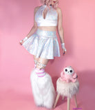 Shattered Glass Holographic Skater Skirt